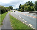 A40 bus stop and shelter opposite entrance to Elvicta Business Park