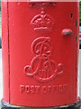 TQ2584 : Edward VII postbox, West End Lane / Hemstal Road, NW6 - royal cipher by Mike Quinn