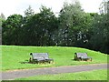 NS5966 : Benches, Sighthill Park by Richard Webb