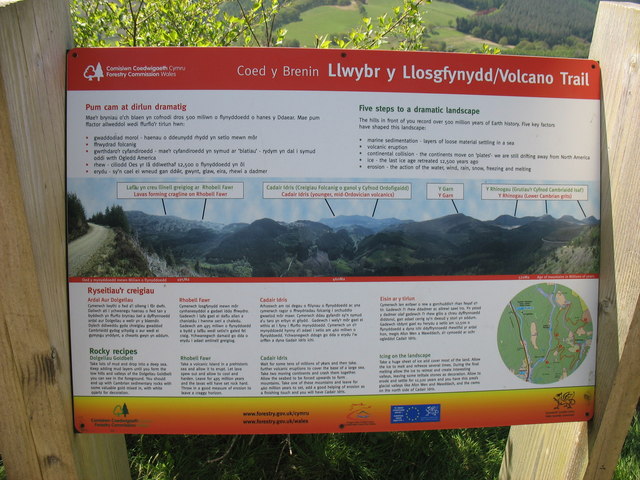 Information board in the Coed-y-Brenin forest