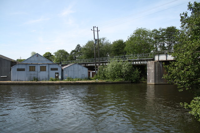Wroxham Railway Bridge and boatyard