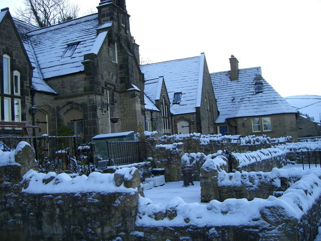 The old primary school, Settle in the snow