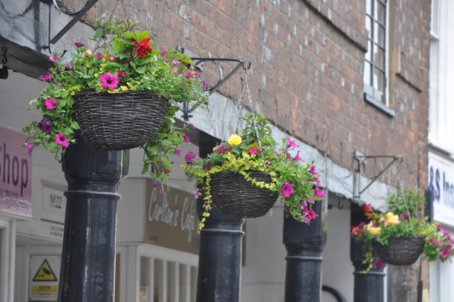 Tiverton : Hanging Baskets © Lewis Clarke cc-by-sa/2.0 :: Geograph Britain  and Ireland