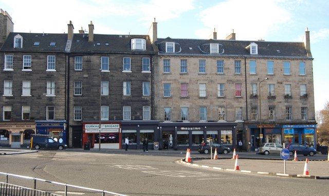 Shops and tenements, Leith Walk