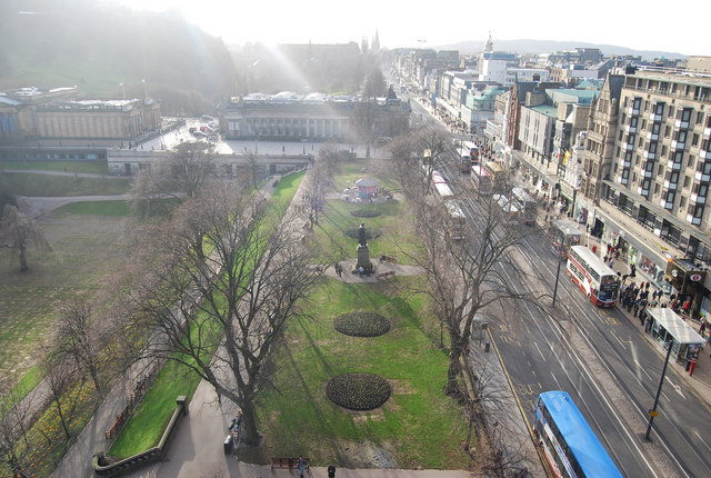 View from The Scott Monument - Princes Street Gardens
