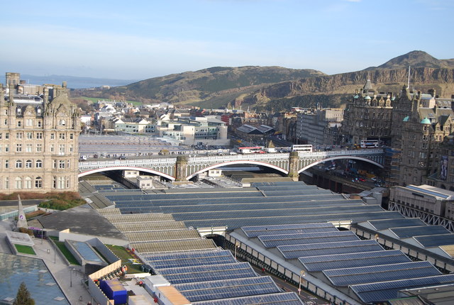 View from the Scott Monument - North Bridge and Waverley Station