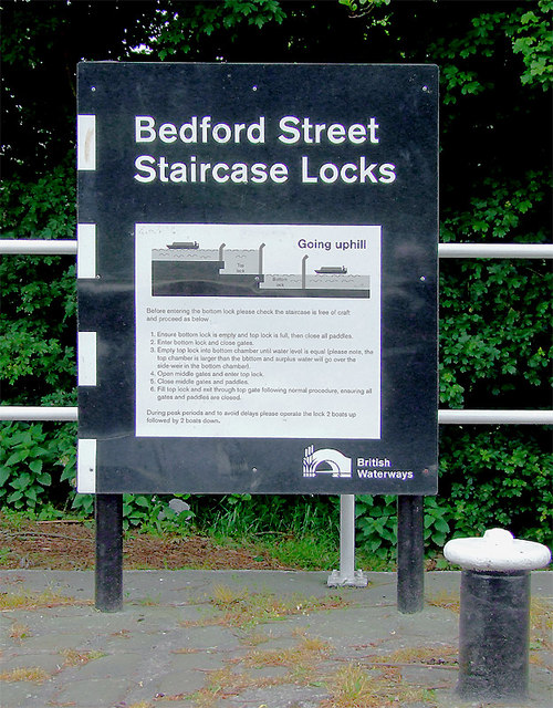 Staircase Locks Instruction board, at Etruria, Stoke-on-Trent