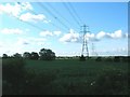 Farmland and pylons off the A645