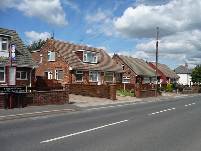 Bungalows at the southern end of Spittal Hardwick Lane