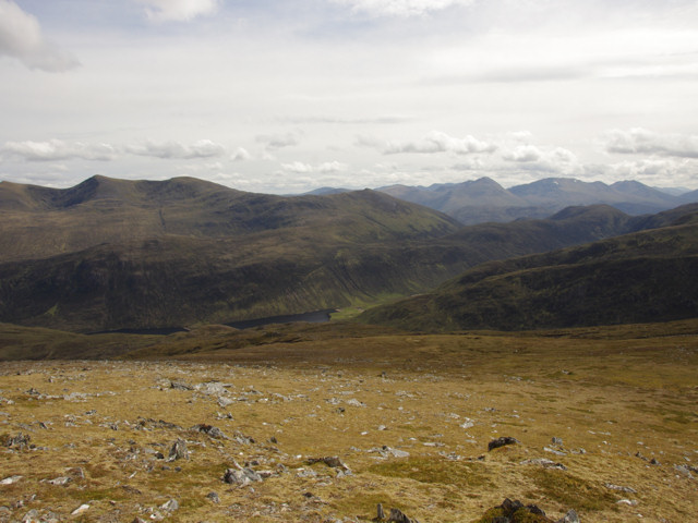 Looking from Bac an Eich to the Strathfarrar hills