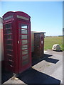 Milford on Sea: phone box on Hurst Road