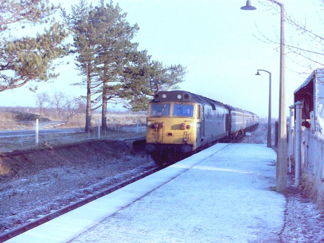 Class 50 at Pershore Station, 1980 by Rob Newman