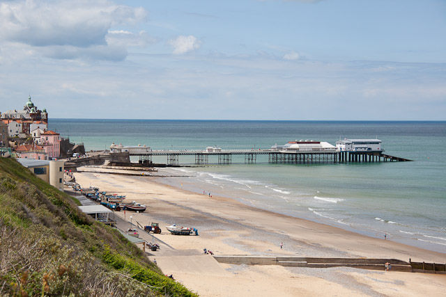Cromer Pier seen from the top of the cliffs