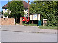 TL3163 : Telephone Box, Elsworth Village Notice Board & Smith Street Postbox by Geographer