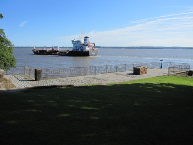 Eastham Ferry jetty and the Lilac chemical tanker