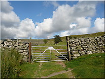 SH6122 : Gate on the track above Pont Fadog by Jeremy Bolwell