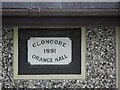 Plaque, Cloncore Orange Hall