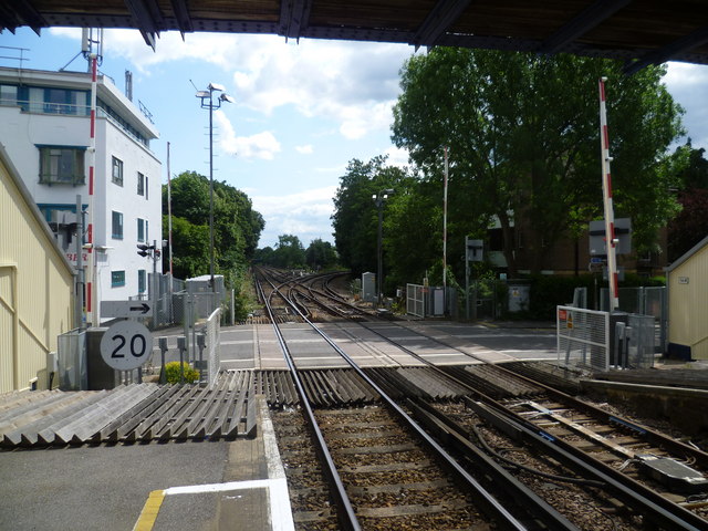 Looking south from Strawberry Hill station