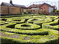 Box topiary maze, outside Williton railway station