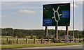 J1561 : Roundabout sign, Moira by Albert Bridge