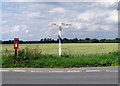 Postbox and signpost, Layer Marney