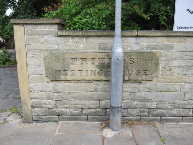'Friends' Meeting House' plaque