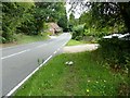 Cottages on the B2131 near Almshouse Common