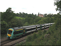 TQ5335 : Passing train near Forge Farm by Stephen Craven