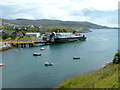 NG1599 : The MV Hebrides at Tarbert pier by Dave Fergusson