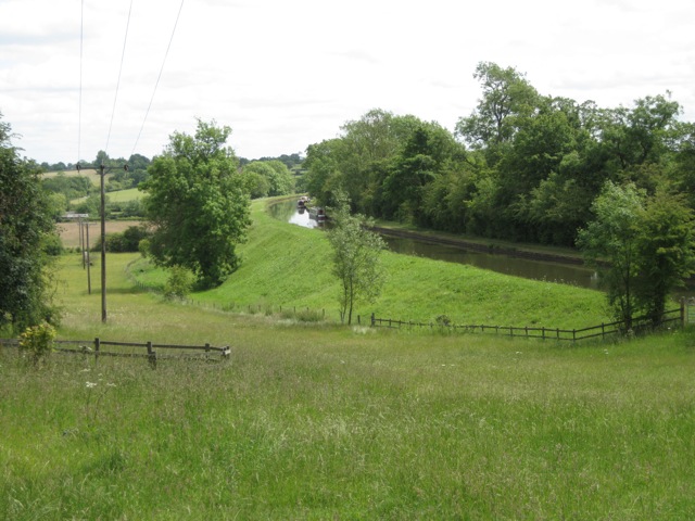 Canal embankment from Rowington Hill