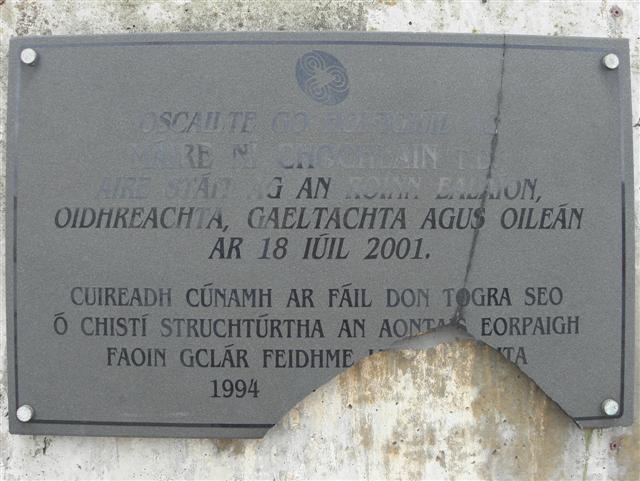 A broken plaque, Tory Island