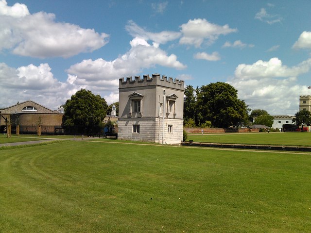 Syon House battlement, viewed from Syon Park