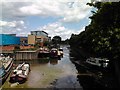 View of the Grand Union Canal running by Brentford Dock from the Dock Road bridge