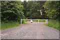 Gated access to forestry at Gledenholm Moor