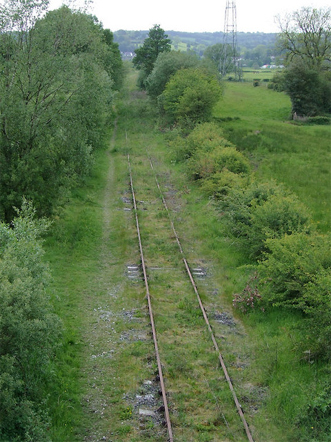 Disused railway west of Denford, Staffordshire
