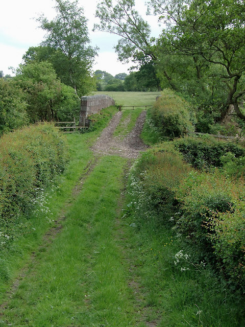 Farm track west of Denford, Staffordshire