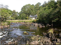 NM6947 : Rose Cottage and River Aline, Ardtornish by Peter Bond