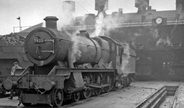 'Modified Hall' 4-6-0 at Southall Locomotive Depot