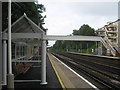 Platforms and footbridge and Penge West Railway Station