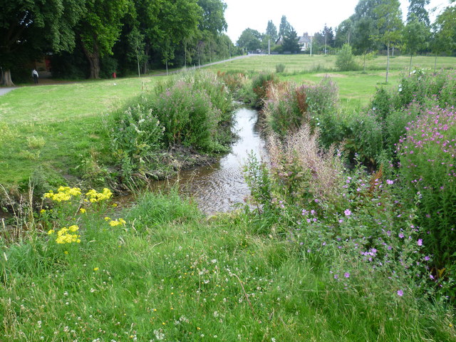River Ravensbourne in Ladywell Fields