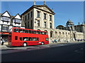 Red bus in High Street