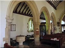 SE8983 : The north aisle of St Mary's, Ebberston by John S Turner