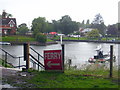 The pedestrian ferry at Shepperton Lock