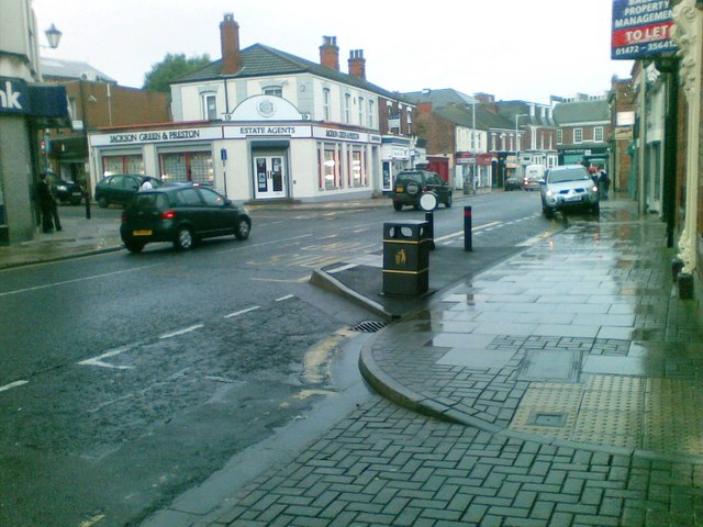 Bethlehem Street, Grimsby, in the rain