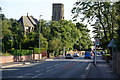 Rochdale Road passing All Souls Church, Heywood