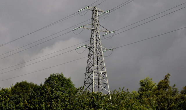 Pylon and power lines, east Belfast (11)