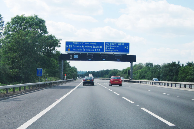 M3 approaching junction 2 © Oast House Archive :: Geograph Britain and ...