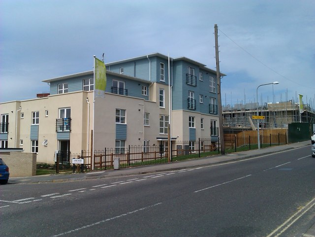 New flats being built on the corner of Vine Road