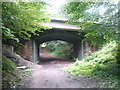 Marlborough and Chiseldon railway path, going under the A4