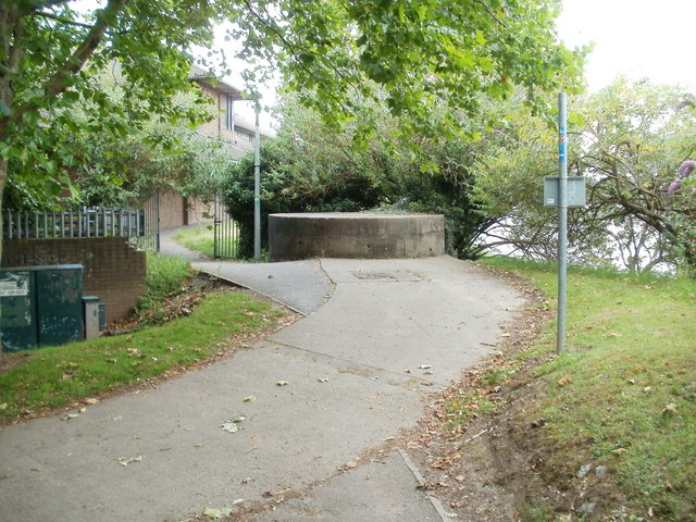 Southern edge of a riverside footpath, Newport